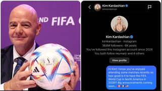 Infantino suelta una ‘bomba’ para el Mundial 2026: el ‘DM’ a Kim Kardashian que sacude todo