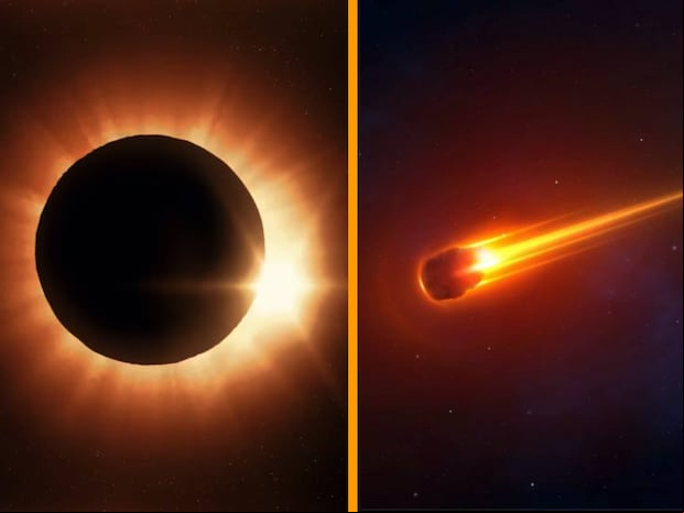 Sigue la señal de NASA TV en vivo para poder ver al eclipse solar total junto al Cometa Diablo este lunes 8 de abril desde México, Estados Unidos y Canadá. (Foto: Canva.com)