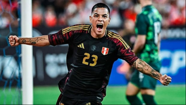 Joao Grimaldo registra un gol con la Selección Peruana. (Foto: La Bicolor)