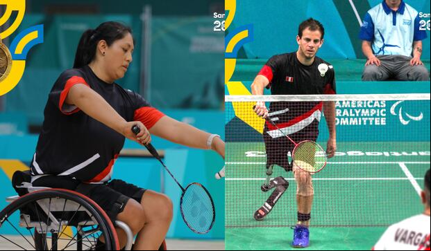 Pilar Jáuregui y Pedro Pablo de Vinatea, los bicampeones en parabádminton. (Foto: IPD)