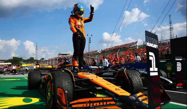 Oscar Piastri se quedó con la victoria en el Gran Premio de Hungría de la Fórmula 1 (Foto: Getty Images).