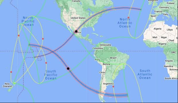 This is the path of the annular solar eclipse that will reach its maximum point in the countries of Argentina and Chile. (Photo: Space.com)