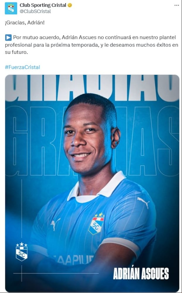 Comunicado de Sporting Cristal.