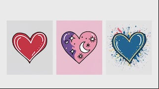 Escoge uno de los tres corazones en la imagen para saber cómo es tu pareja ideal