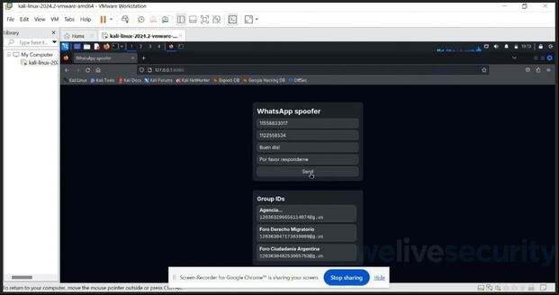 El atacante tiene control de la cuenta y puede espiar conversaciones y enviar mensajes en nombre de la víctima.