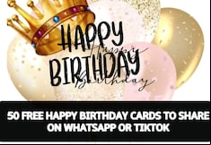 ▷ 50 Free Happy Bithday Cards with Greetings, Wishes, Messages and Printables to share on WhatsApp or Instagram