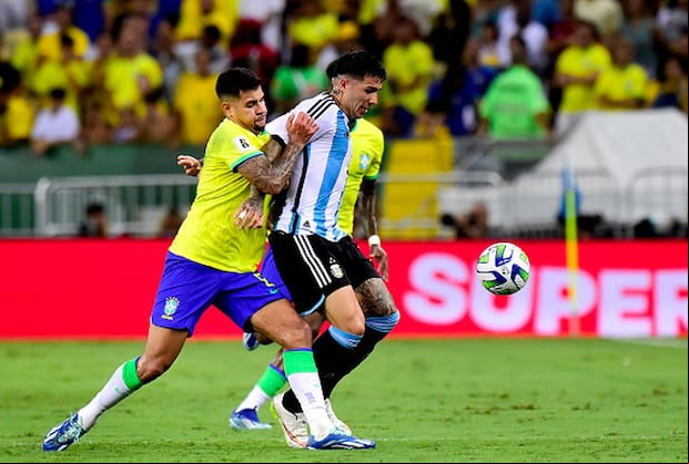 Argentina and Brazil face each other this Tuesday, March 25, on Matchday 14 of the 2026 World Cup Qualifiers. (Photo: Getty Images)
