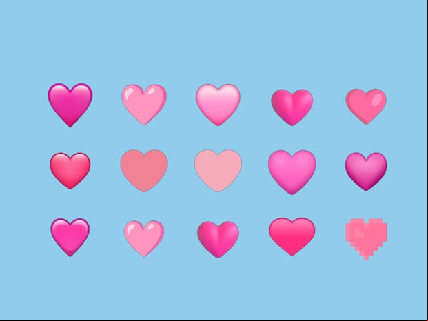 WHATSAPP | Así se ve el corazón rosado en diversas plataformas. (Foto: Emojipedia)