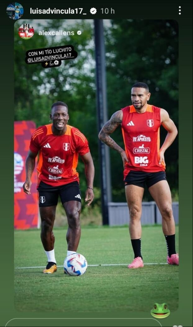 “¡Sapo!”: la ‘picante’ reacción de Advíncula al post de Callens antes del Perú vs. El Salvador. (Foto: Instagram)