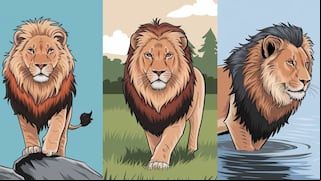 Escoge uno de los leones en esta imagen para descubrir si eres una persona posesiva