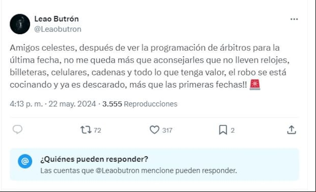 El polémico comentario de Leao Butrón sobre el árbitro del Comerciantes Unidos vs. Sporting Cristal. (X)