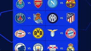 Sorteo de octavos de final de la Champions League: cruces y horarios de partidos