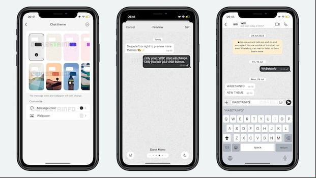 Temas predeterminados para WhatsApp (WABetaInfo)