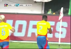 ¡La zurda de James otra vez! Gol de Mosquera para el 1-0 de Colombia vs Argentina