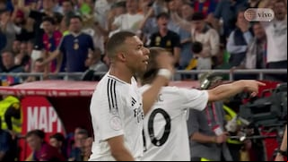 ¡Para eso lo llamaron! Golazo de Kylian Mbappé para el 1-1 del Barcelona vs. Real Madrid