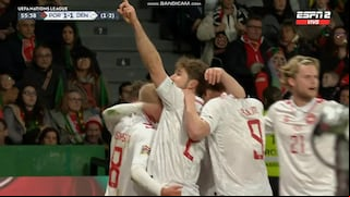 ¡Lo sufre Cristiano Ronaldo! Goles de Kristensen y Eriksen para el 2-2 de Dinamarca vs. Portugal