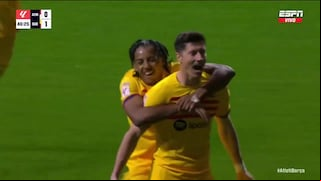 Gol de Lewandowski: remate con derecha para el 2-0 de Barcelona vs. Atlético Madrid