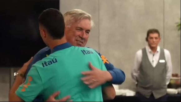 Carlo Ancelotti tuvo su primer o con los jugadores de la Selección de Brasil. (Video: Litoral News Play)