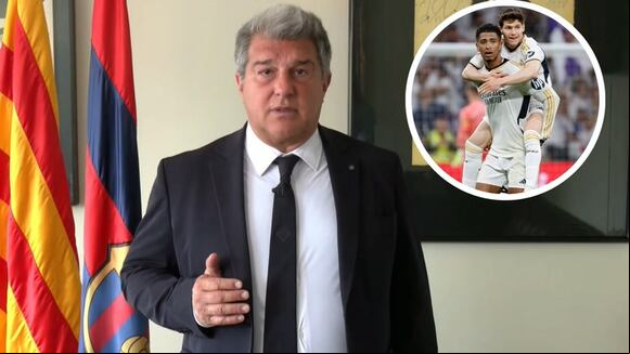 Joan Laporta realiza reclamo por gol no cobrado en clásico español. (Video: EFE)