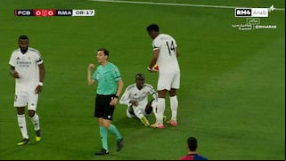 ¡Duro inicio! Mendy fue sustituido a los 8 minutos del Barcelona vs. Real Madrid por Copa del Rey