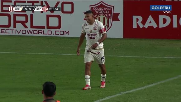 Edison Flores marca el gol del 5-0 de Universitario vs UTC. (Video: Liga 1 Max)